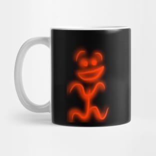 Orange neon monster Mug